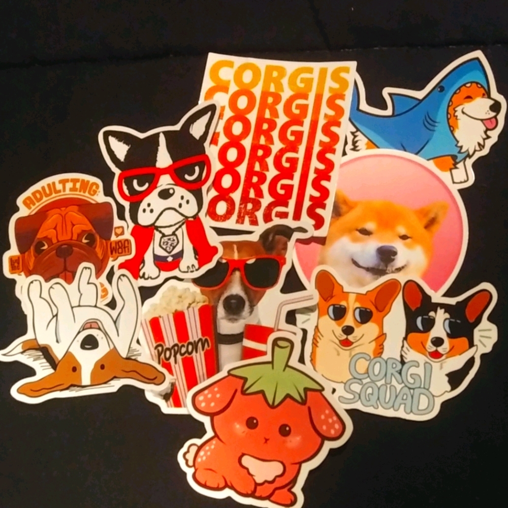 Corgi/Dog Lover Sticker Pack of 9